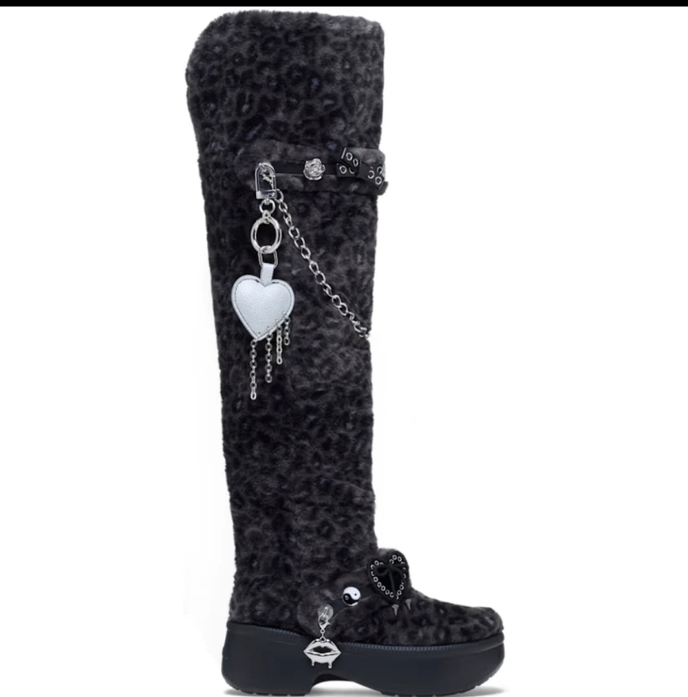 Crocs Classic Gothic Unfurgettable Knee High Boots Size 7 NEW IN BOX - Picture 6 of 11